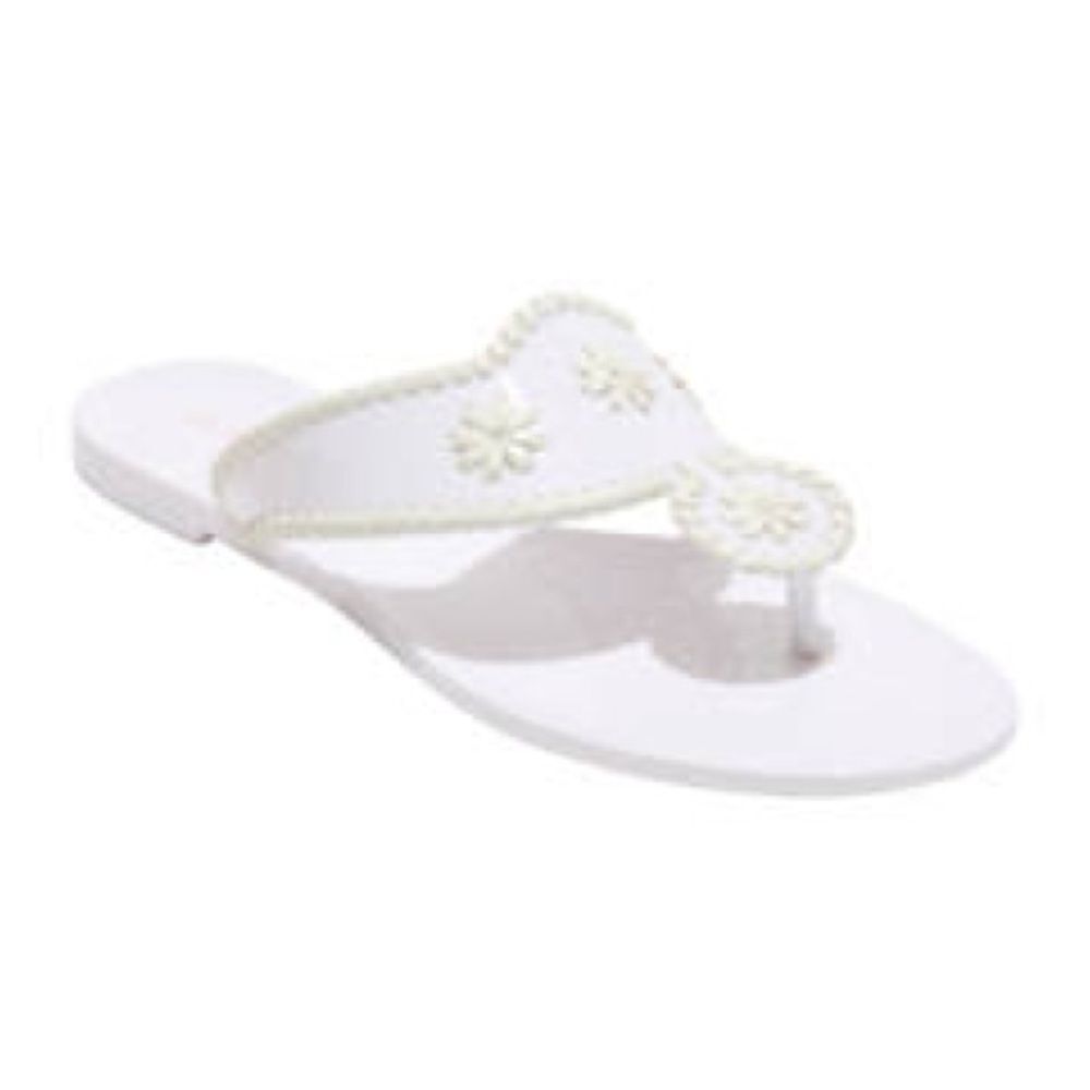 Jack Rogers Jacks Jelly Sandals white size‎ 10 NWT in box